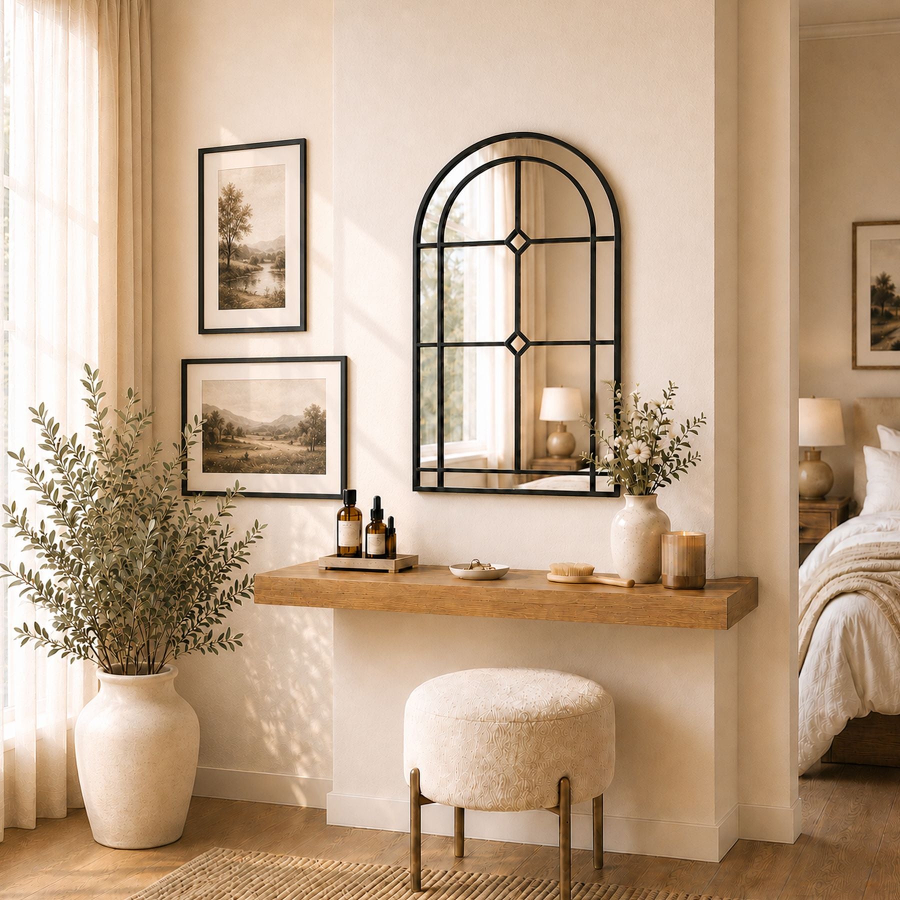 In a bedroom