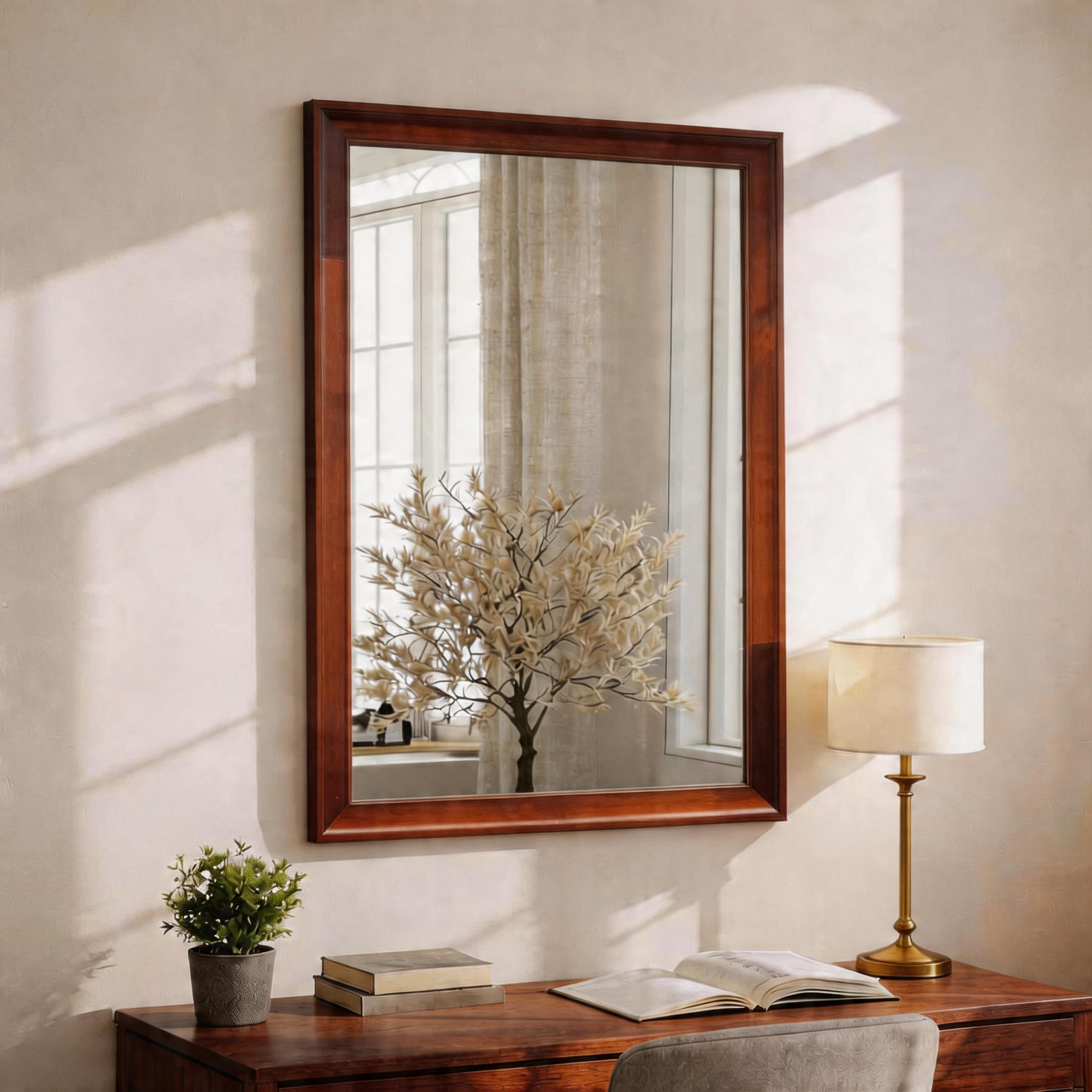 Recta Walnut Wall Mirror