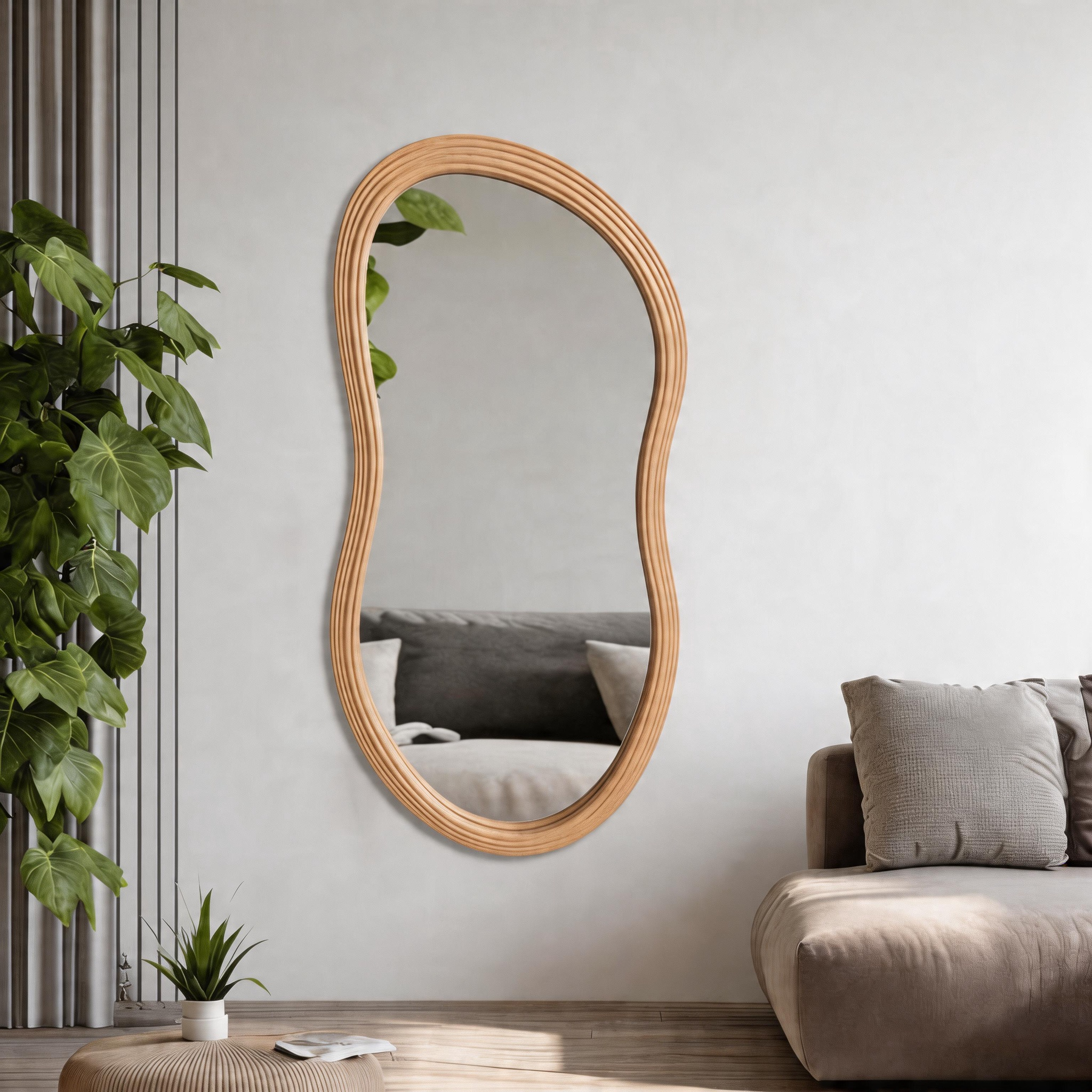 Wavo Wood Wall Mirror