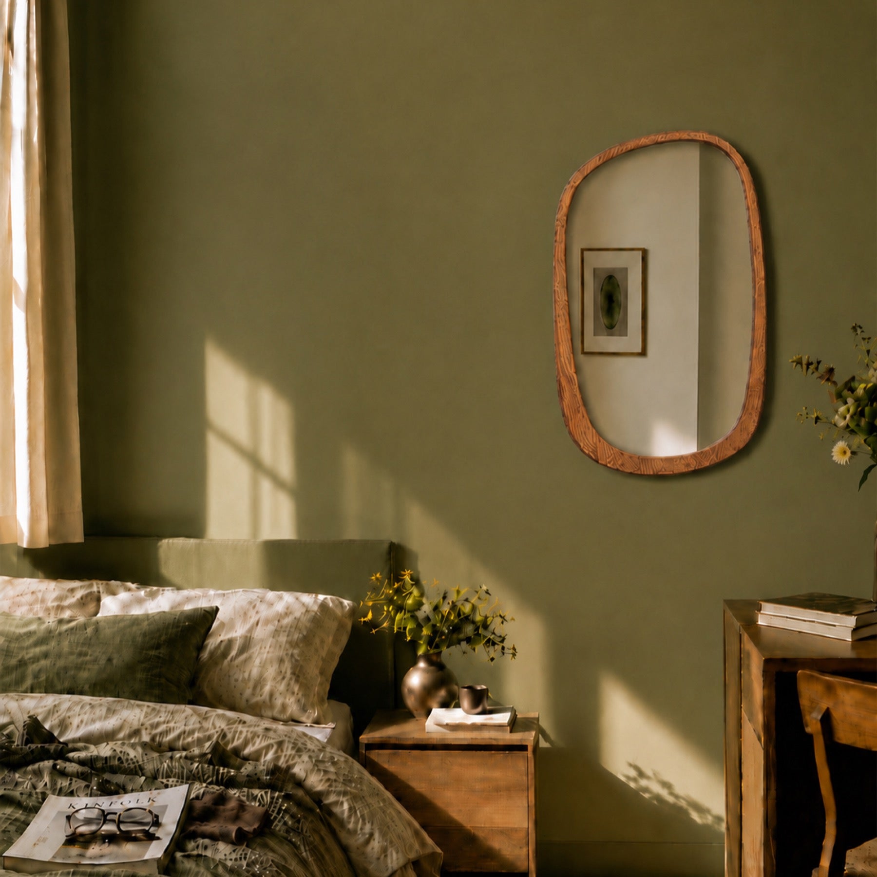 Ronda Wood Wall Mirror Lifestyle